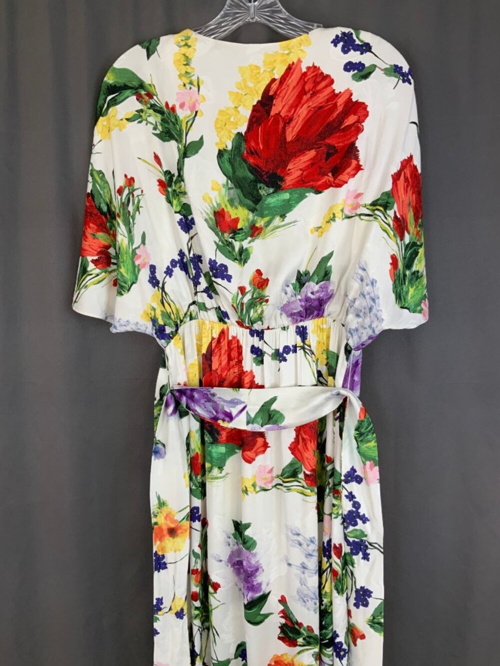 Alice + Olivia Clarine Wildflower Print Wrap Dress Sz 8 - Picture 12 of 16